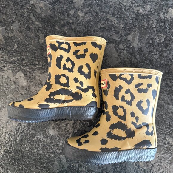 Hunter Waterproof Baby Girl  Cheetah Print Boots girls size 7 - Picture 5 of 12